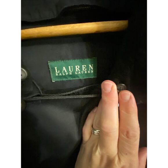 Ralph Lauren Double Breasted Trench Coat Black Removable Lining Quilted 44R VTG - Picture 4 of 16
